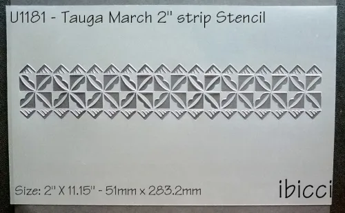 ibicci 'Tauga' March 2" strip cake stencil